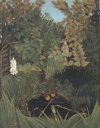 Henri Rousseau Joyous Jokesters oil